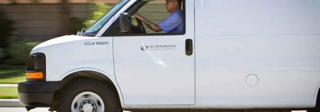 KIC Refrigeration service vehicle serving Bedford area